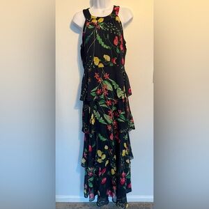 Tommy Hilfiger Black Maxi Dress with Floral Design